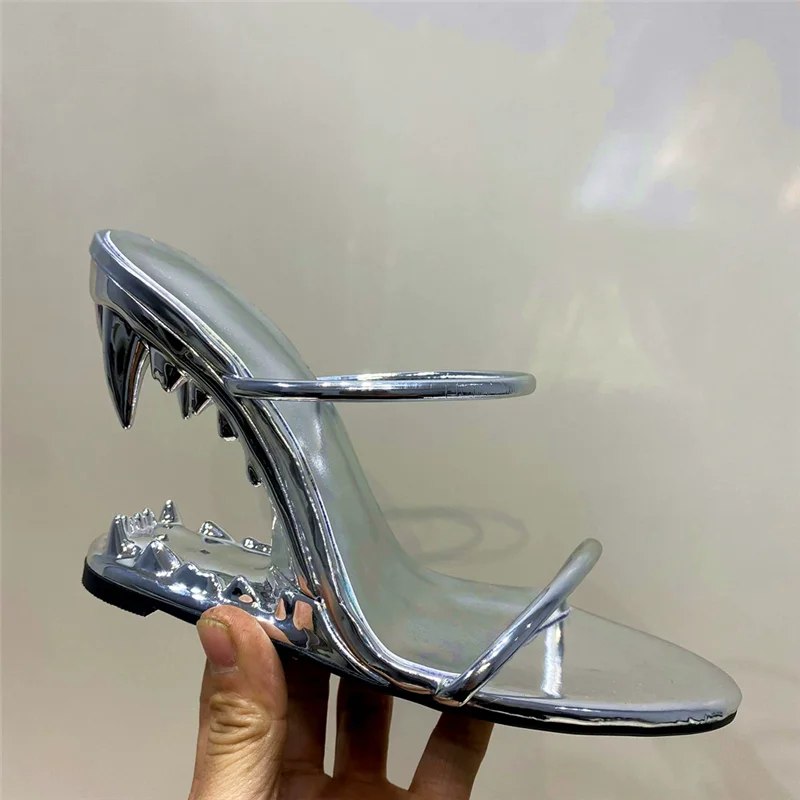 summer-new-patent-leather-one-character-belt-shape-heel-fashion-slippers-slope-heel-high-heeled-dress-large-size-women's-sandals