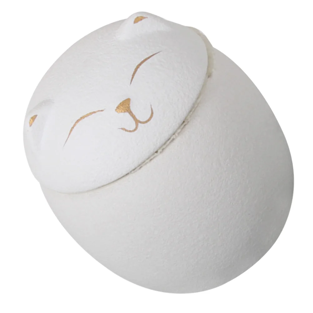 

Ceramic Cat Face Tea Canister Sealed Storage Jar Cute Kitten Urn White Creative Container for Loose Tea Candies Nuts Home Decor