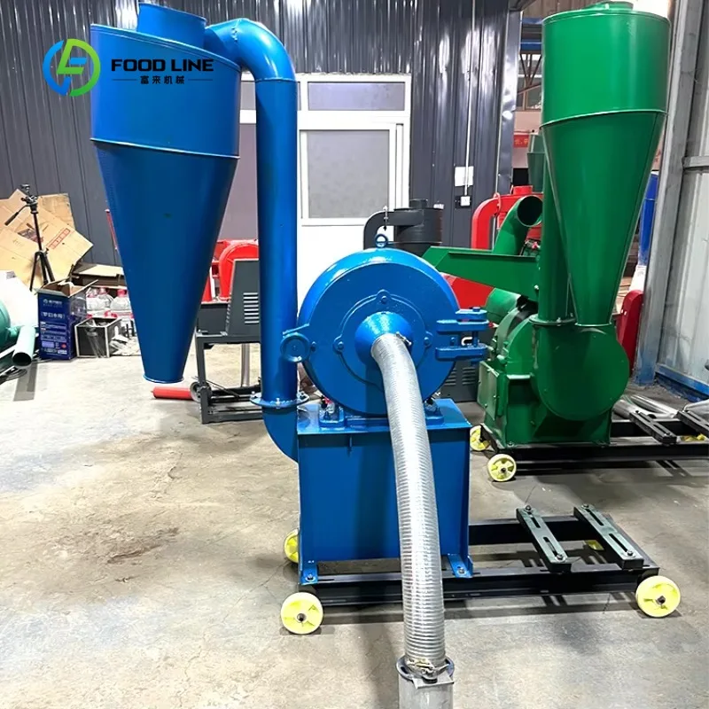 Customized High Quality Grain Processing Crusher 1 Ton/H Capacity Diesel/Electric Engine Single/Three Phase Customizable Pellet