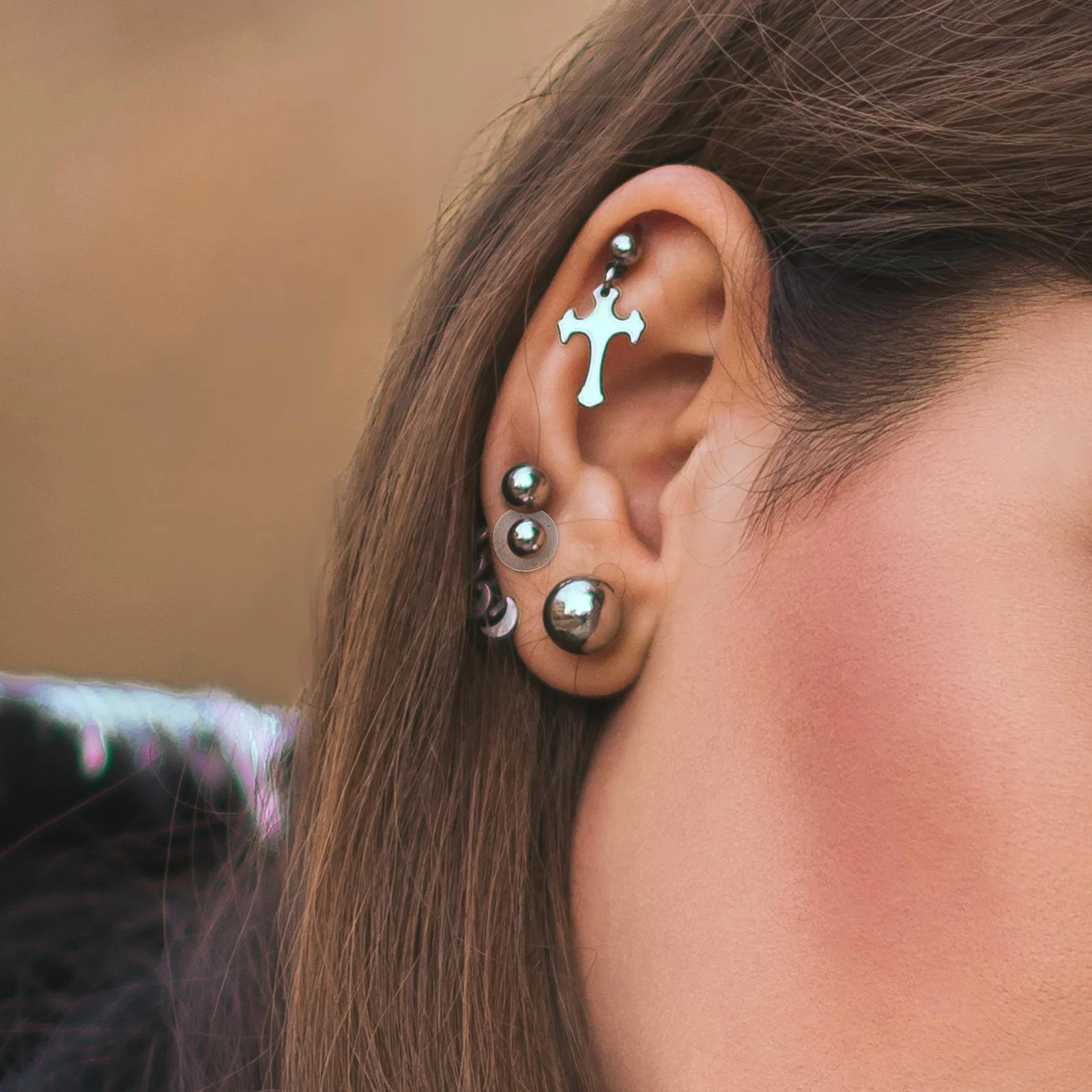 

30pcs Anti-Sink Nose Stud Pads Clear Earring Backs Flying Saucer Shaped Plastic Discs For Ear Piercing Support Jewelry