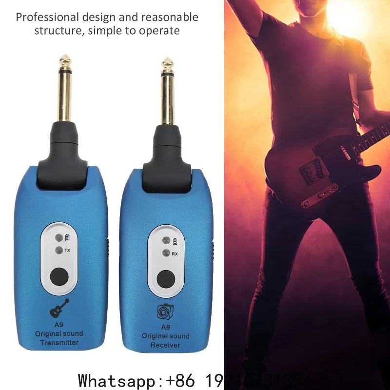 Generic 2.4GHz Wireless Guitar System – A9 Digital Transmitter & Receiver Set with USB Cable for Electric Bass， Plug‑and‑Play view 5