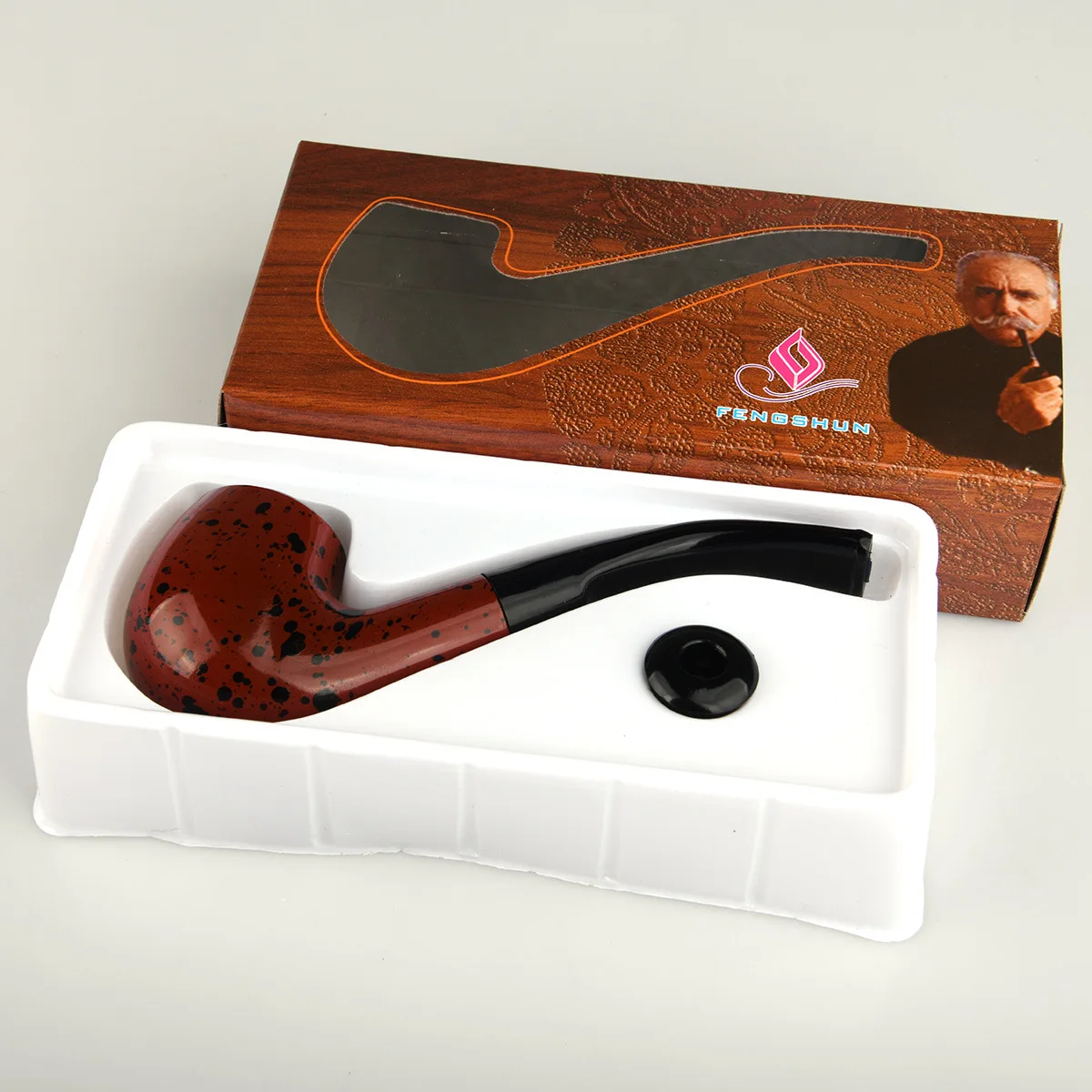 Portable Wood Smoking Pipe Handmade Resin Hand Pipe Tobacco Pipe Classic Bent Pipes