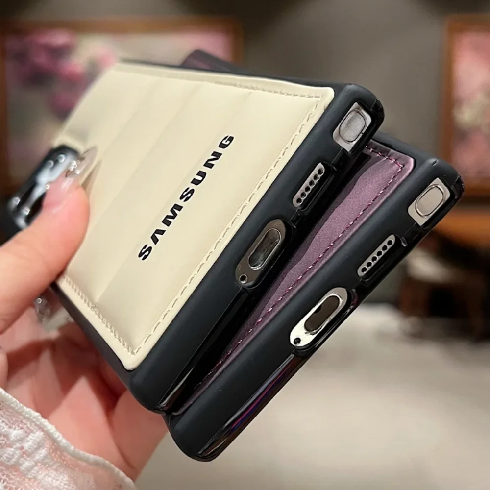Original Soft Down Jackets Air-Bags Shockproof Case for Samsung Galaxy S25 S26 S24 S23 Ultra Plus Coque TPU Protection Cover
