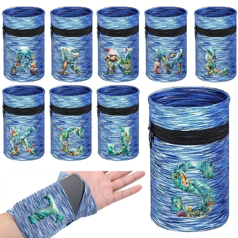 Sports Wristband Bags Wrist Support Brace Wrap Bandage Wristbands Wrist Protector Running Sport Safety Fish Letter Wrist Brace