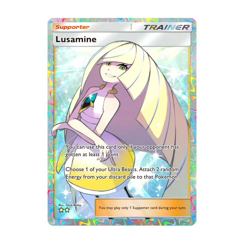 لعبة الجيب سلسلة بطاقات المدرب سابرينا سينثيا ليلي بطاقة ذاتية الصنع محفورة الأنسجة الفردية بطاقة جمع الرسوم المتحركة #4