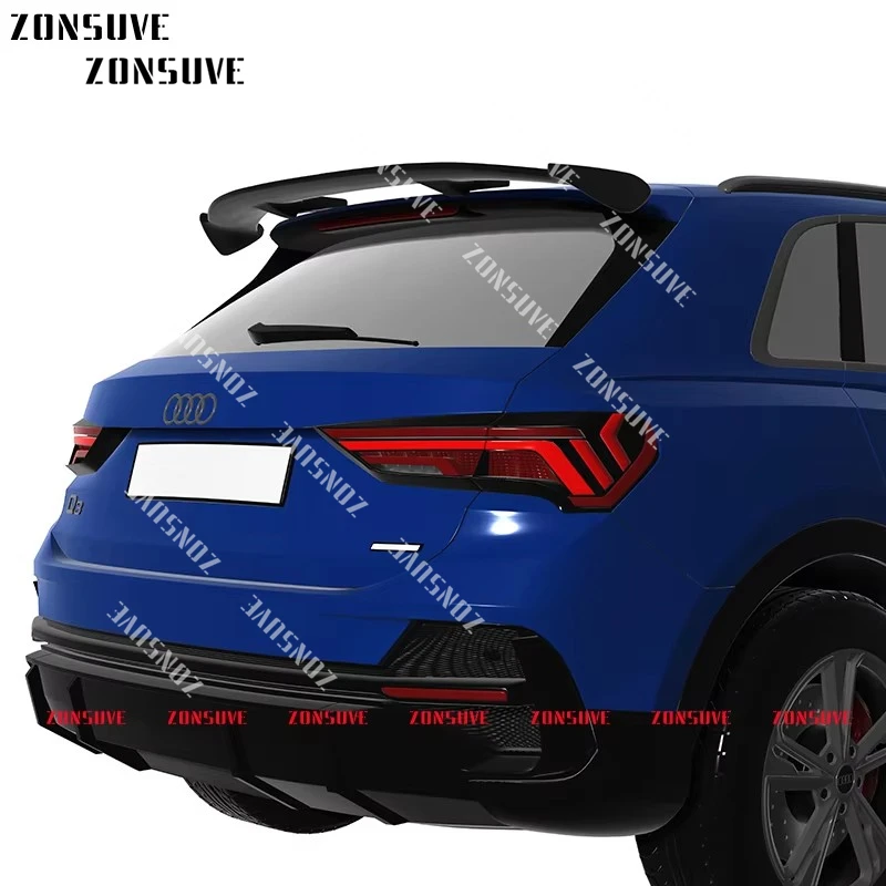 

For Audi Q3 Spoiler Rear Roof Wing Body Kit Accessories ABS Plastic