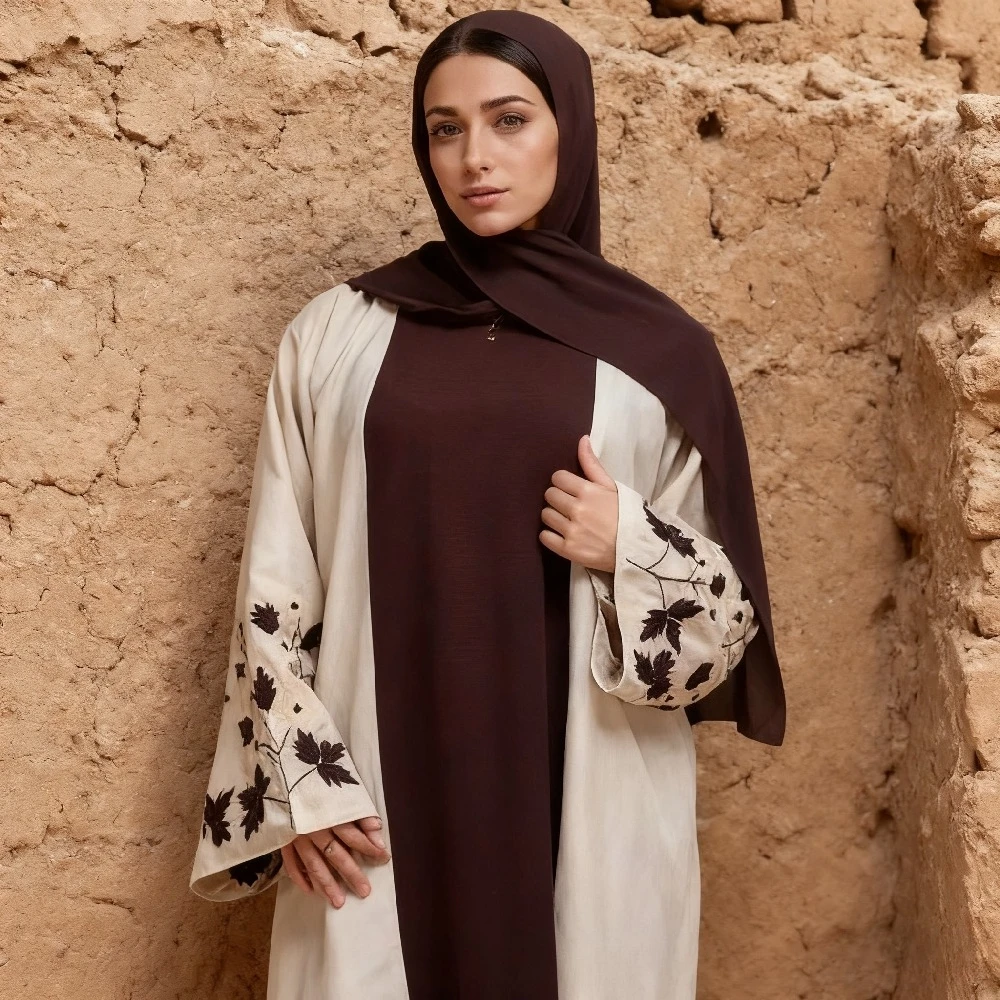 Eid femmes Abaya ouvert Cardigan broderie manches élégant fête musulmane Jalabiya Ramadan Abayas arabe longue Robe maroc caftan 2026