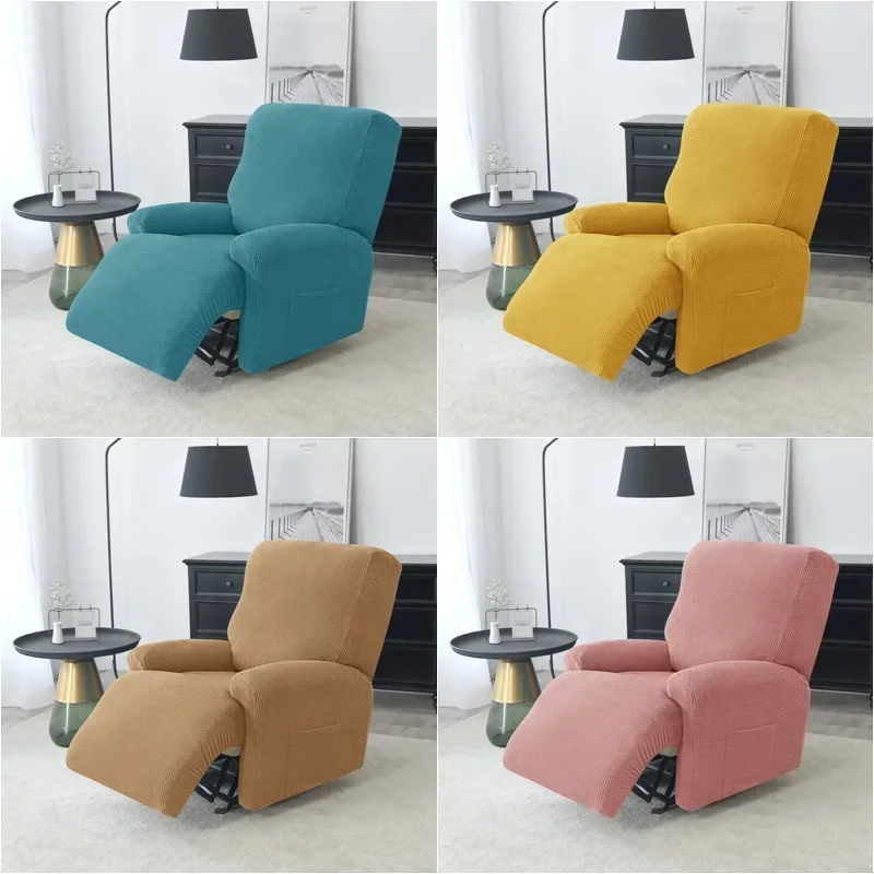 Polar Fleece Recliner Chair Cover Living Room Lazy Boy Armchair Covers Stretch Spandex Couch Sofa Slipcovers Furniture Protector