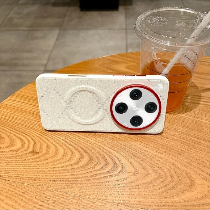 

Чехол для Oppo Find X8 Ultra Pro X8s Plus, магнитная беспроводная зарядка, кожаная фурнитура с принтом X, противоударный чехол-бампер