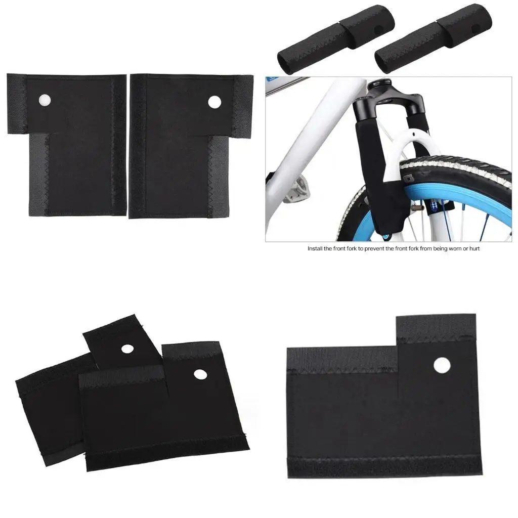 

Y1UC 1 Pair Mountain Bike Front Fork Protective Pad Shock Absorbing Sleeve Replacement Frame Wrap Cover Guard Protector