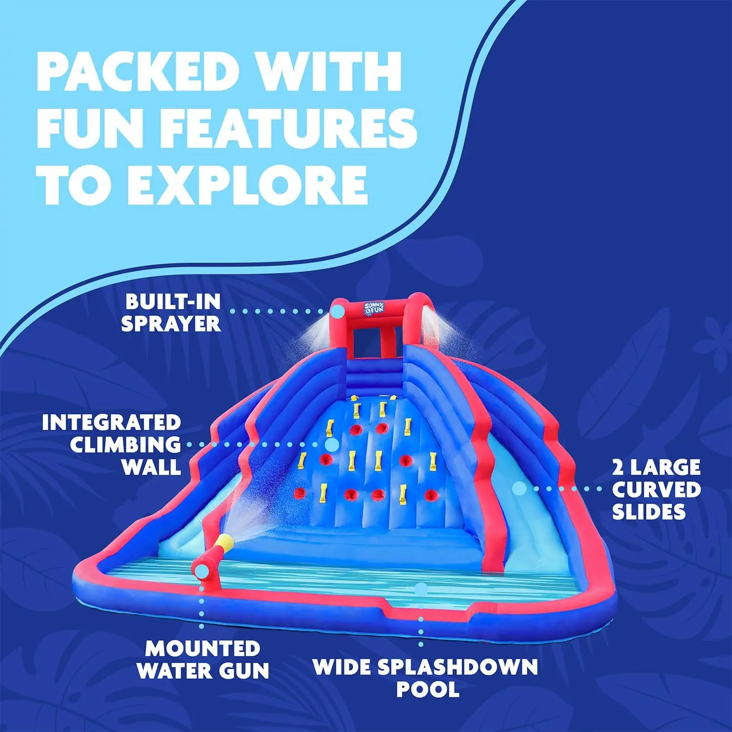 Inflatable Water Slide Park with Dual Slides for Outdoor Water Play