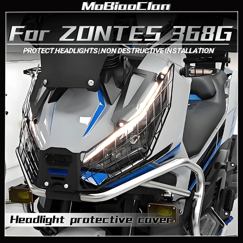 

For ZONTES 368G 368 G 368-G 368g Headlight protective cover Motorcycle Front Headlight Grille Lamp Guard Cover Net Protector