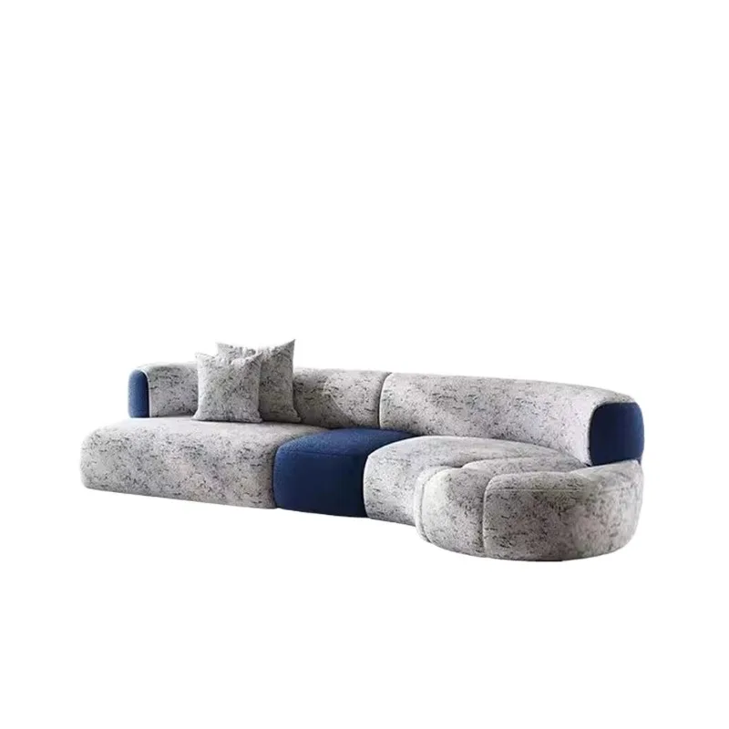 Italian simple sofa, large apartment rock designer special-shaped creative sofa, shopping mall model room