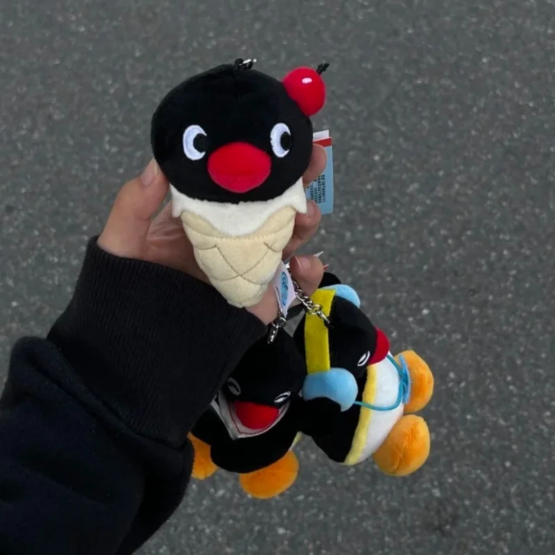Echte Pingu Plüsch Anhänger Serie Pinguin Kawaii Puppe Pingu Geschenk süße Pinguin Mädchen süße Geschenk Pack Zubehör Anhänger