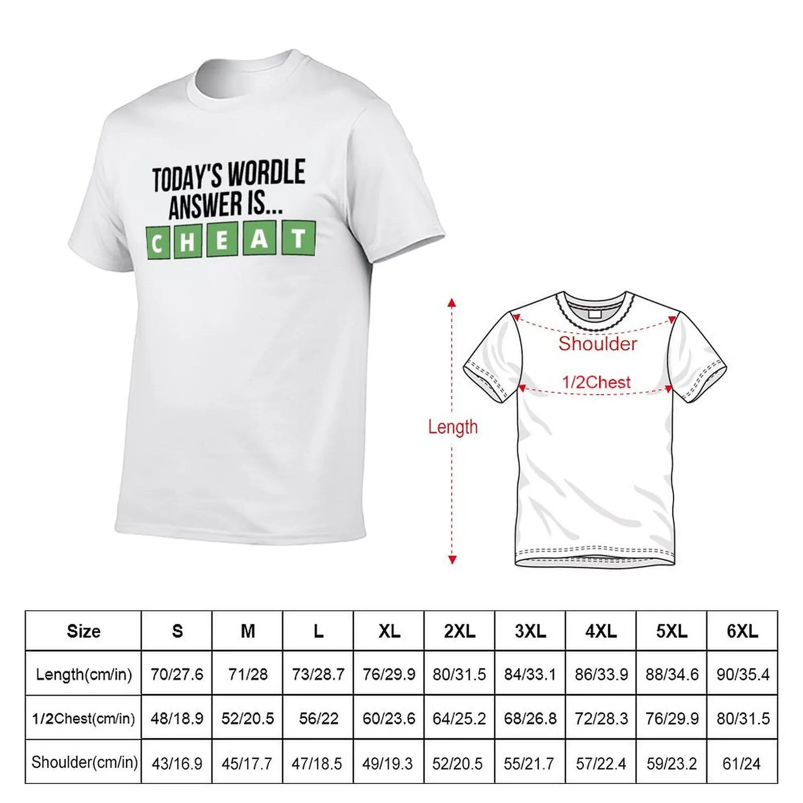 Today_s wordle answer is cheat - wordle T-Shirt summer shirt heavyweights oversized t shirts for men