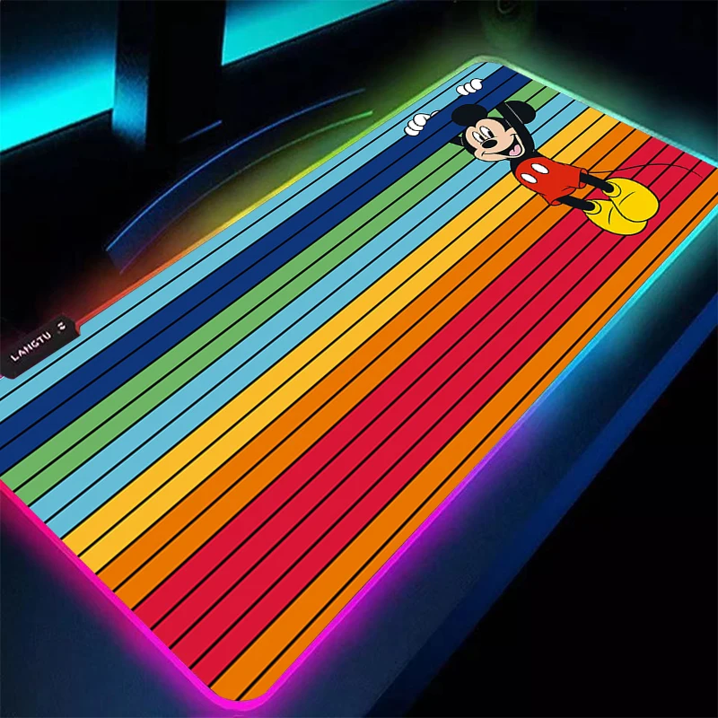 

RGB Mouse pad M-Mickeys HD Print XXL gaming accessories computer keyboard gamer Designed specifically Backlight LED mousepad