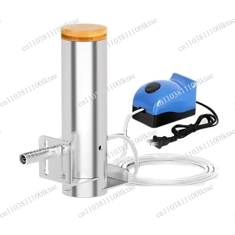 Smoke Generator, Hot and Cold Smoke Generator with Lid & Air Pump, Stainless Steel Pellet Smoker Tube Outdoor Grill Smoker