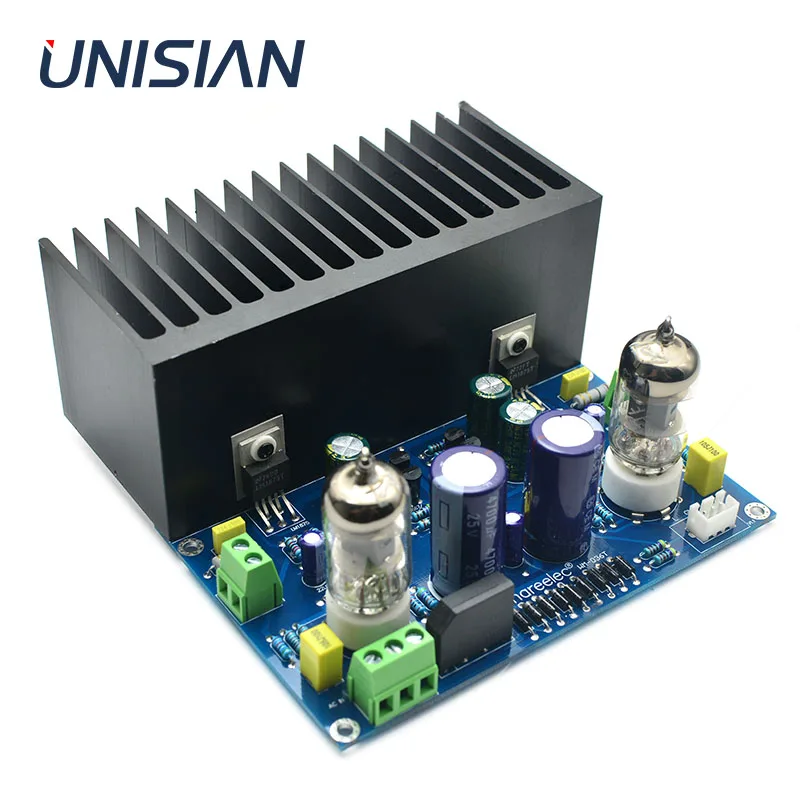 UNISIAN 25W+25W Vacuum Tube Amplifier Board HIFI 6J1+LM1875 Electronic Valve Poower Amplifiers DIY kit Circuit Board