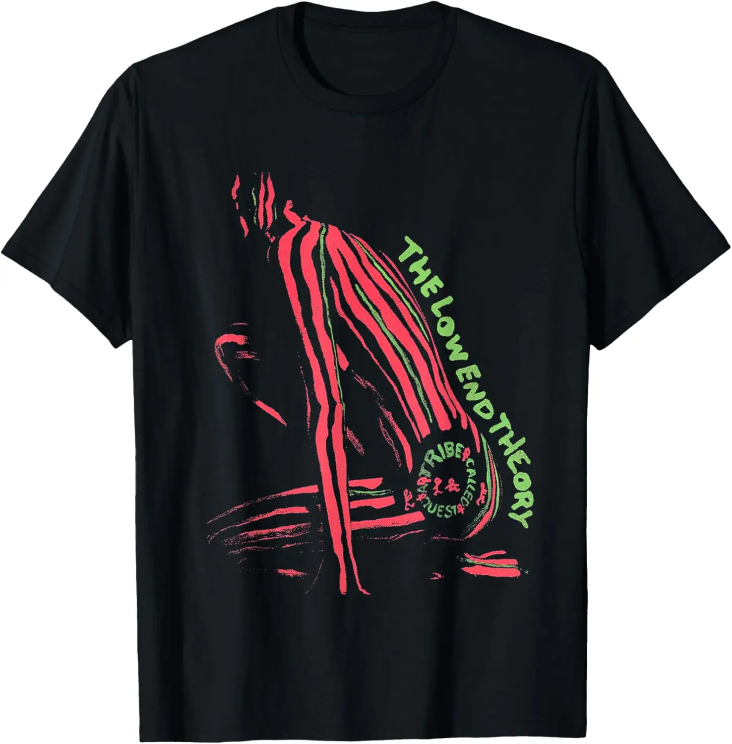Camiseta gráfica A Tribe Called Quest Low End Teory Camiseta casual masculina de algodão com gola redonda