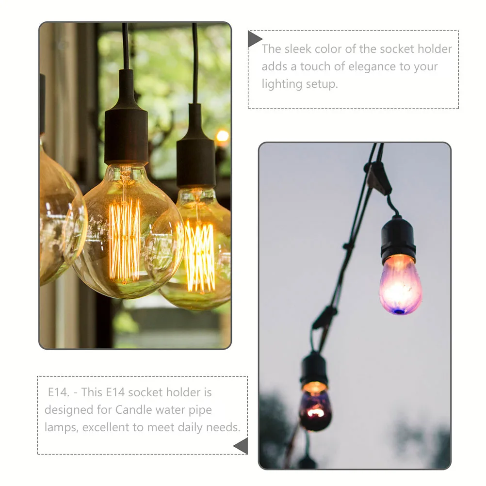 

4Pcs E14 Screw Lamp Holder 70mm White Bracket Candlestick Water Pipe Light Fixture Parts Replacement Candelabra Socket