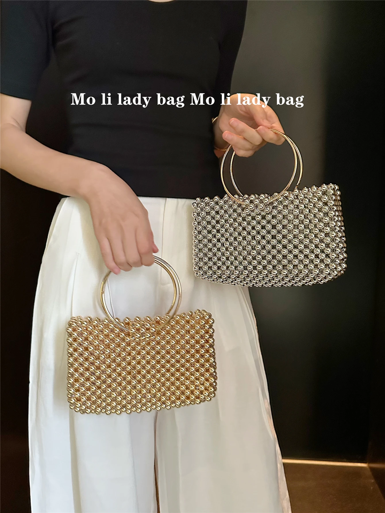 

Новая сумка-клатч 2025 года: ручная работа, металлическая, с жемчугом, квадратная, через плечо, в элегантном китайском стиле, с ювелирными элементами, маленькая круглая сумка