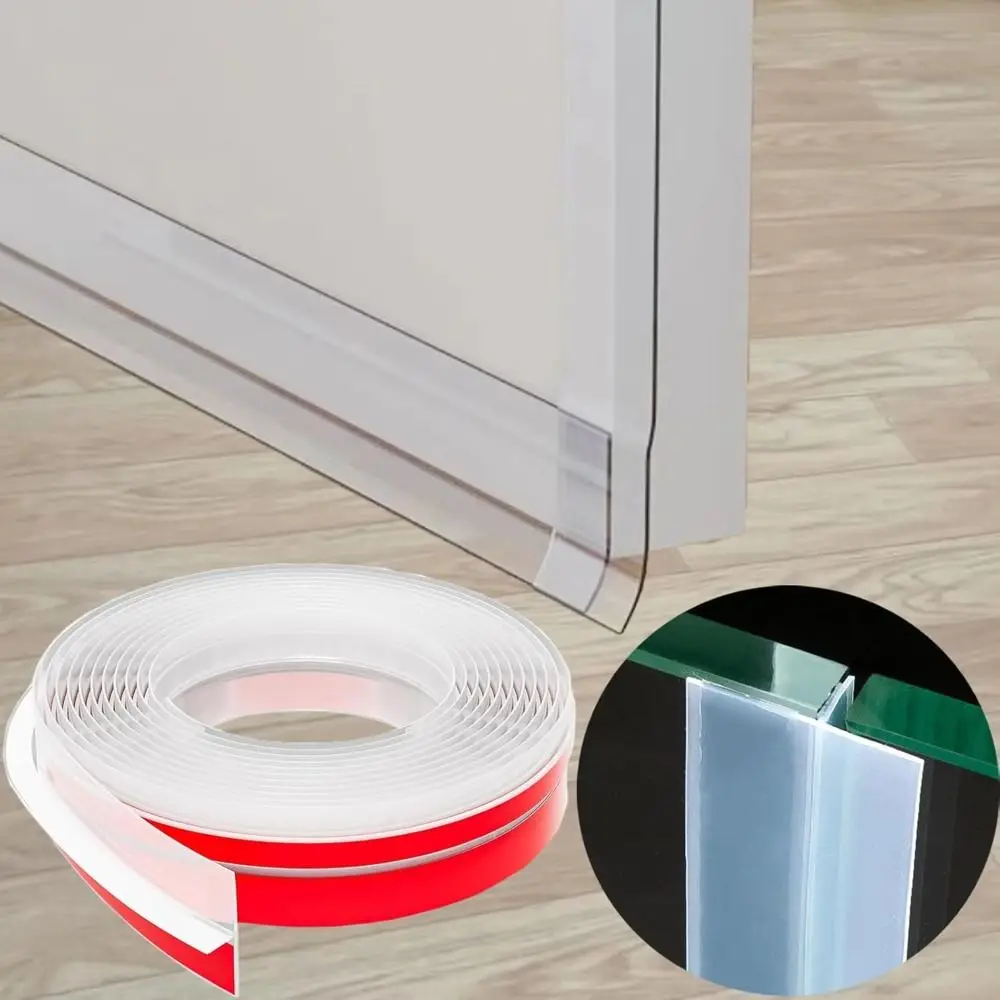 

Silicone T-Shaped Door Draft Stopper 6M Windproof Weather Stripping Self-adhesive Seal Strip for Windows Gaps Side of Door Frame