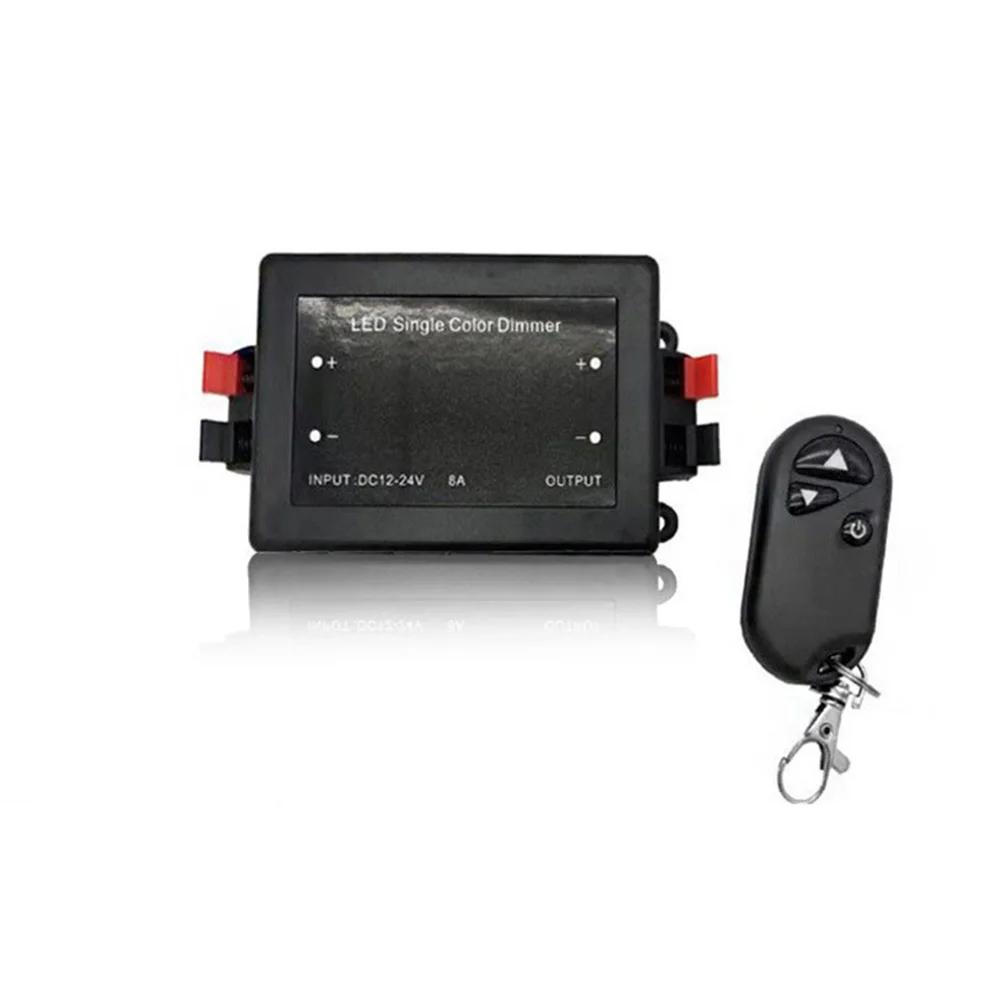 DC5-24V RF Remote Dimmer for Single Color Wireless LED Strip Lights with Remote Control Adjust Brightness Dimmer Light Switch