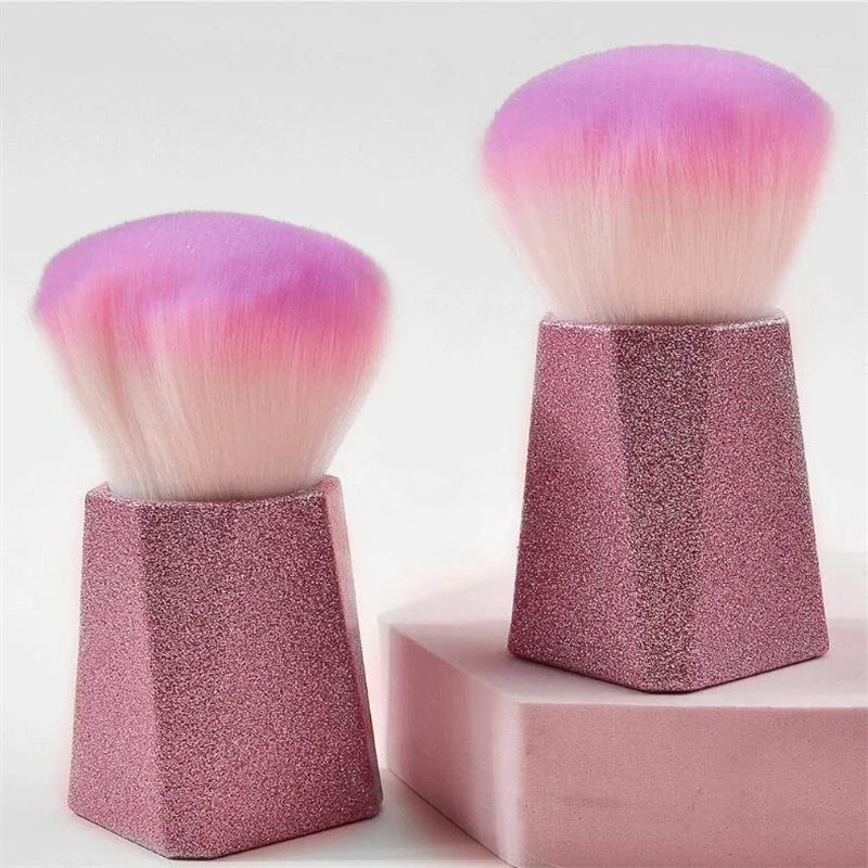 -brosse para polvos de gran tamaño, cepillo para polvos sueltos, mango de brillo, base, colorete, escultura, bronceador, herramientas cosméticas de maquillaje de belleza