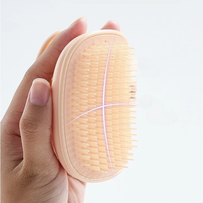 2-in-1 Set Head Massage Instrument Silicone Hair Scalp Massage Brush Double-tooth Shampoo Massage Comb Gentle Head Spa Tool