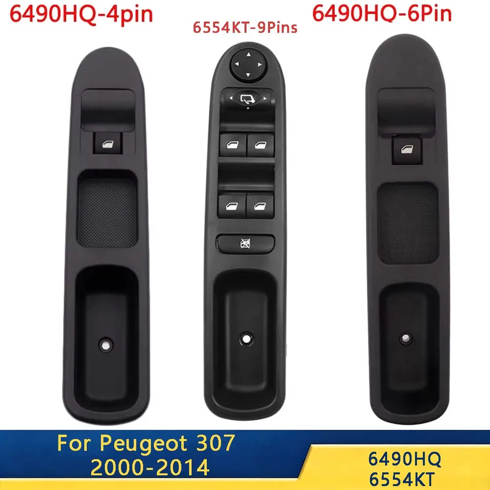 For Peugeot 307 Break Master Electric Power Window Control Switch Front Left passenger For Citroen C4 Picasso 6554KT 6490HQ