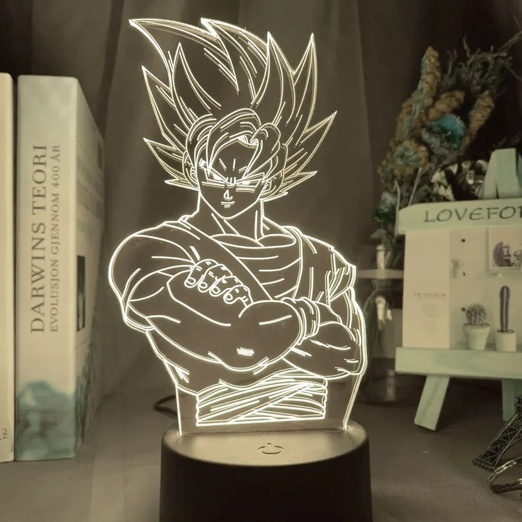 Japanese Anime Goku Led Night Light Dragon Ball Table Lamp Children Bedroom Decor 3D Lamp Birthday Christmas Gifts for Kids Toys