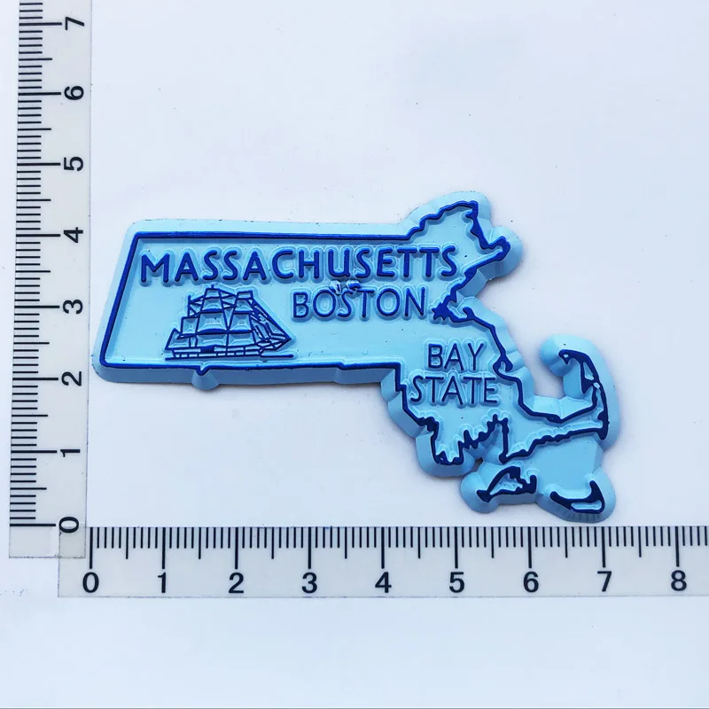 Massachusetts BOSTON  Fridge Magnets Travel 3D Memorial Magnetic Refrigerator