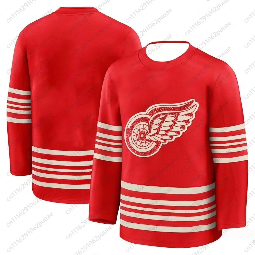 Herbst-Winter-Neuheit: Eishockey-Trikots für Herren, Detroit Red Wings Hockey-Trikots, lässige Sport-Langarm-T-Shirts, Familien-Trikots. – Detail 4