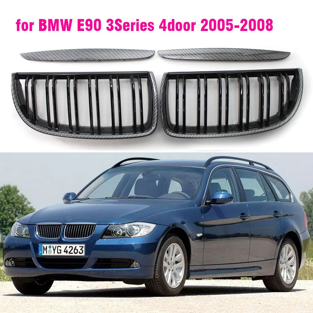 

Car Black Front Hood Kidney Grille Grill For BMW 325i 328i 328xi 335i 335xi 330i 330xi For BMW E90 91 2005-2008 Touring 4-Doors