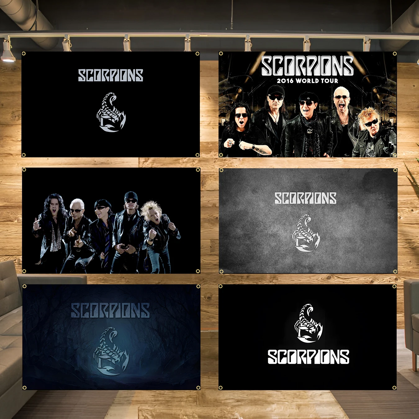 90x150cm 3X5FT S-Scorpions Heavy Rock Band Flags Polyester Printed Banner For Decoration