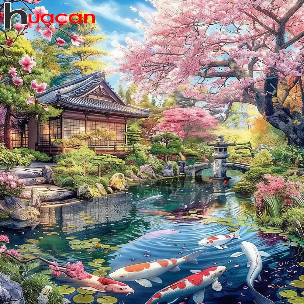 Huacan 5D-Diamantgemälde zum Selbermachen, Rose, Diamant-Mosaik, Blume, neue Kollektion 2025, dekorative Gemälde