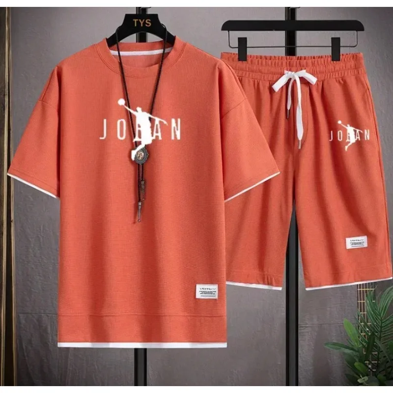 Męski zestaw na lato 2026: casualowa marynarka + T-shirt i szorty, modny designerski strój smart casual, streetwearowy dres
