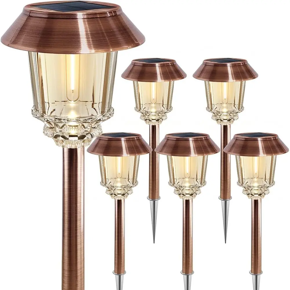 

6-Pack Dimmable Outdoor Garden Lights, Waterproof Auto-On, Suitable for Landscaping, Patio, Walkway, and Driveway