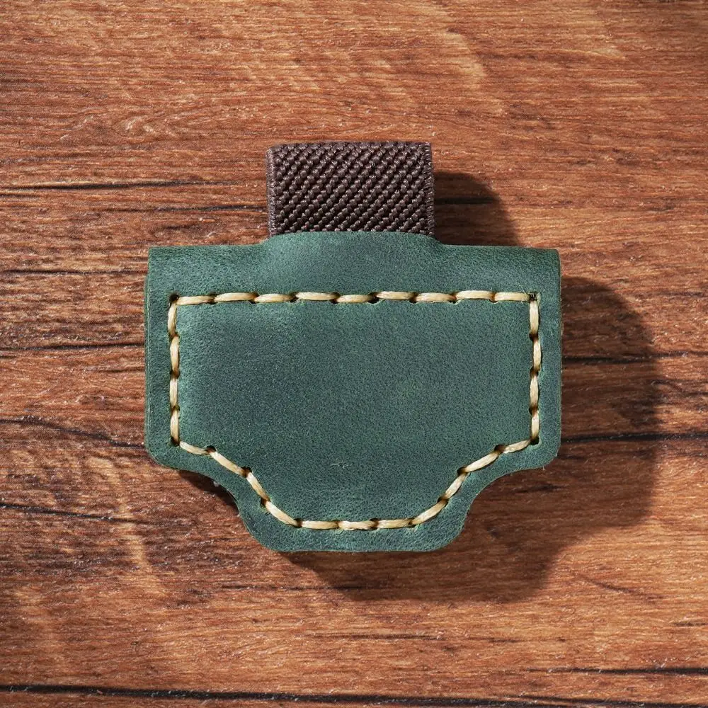 Leather Bookmark Pen Clip Retro Reinforced Notebook Marker Handmade Double-sided Magnetic Buckle Page Divider Student