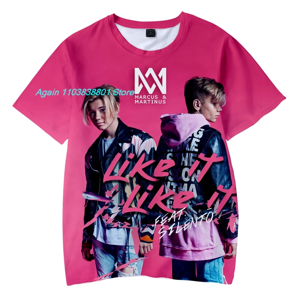 2025 Kids T-shirt Marcus & Martinus 100-4XL 3D Short sleeve gift Boys Girls Casual Hip Hop fashion T-shirt Children  Oversized