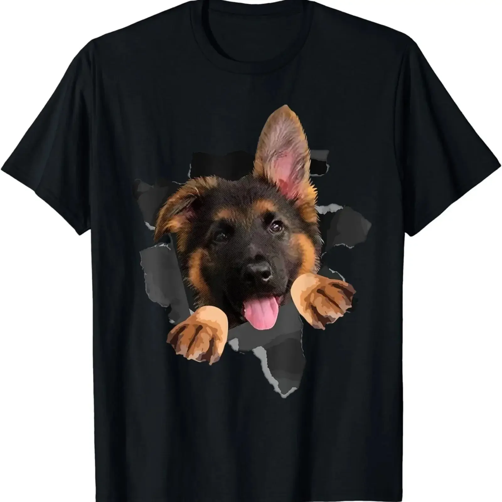 Funny German Shepherd Lovers Design For Pet Dog T Shirt vintage Washed Casual Slightly graphic homme Comfortable Unisex
