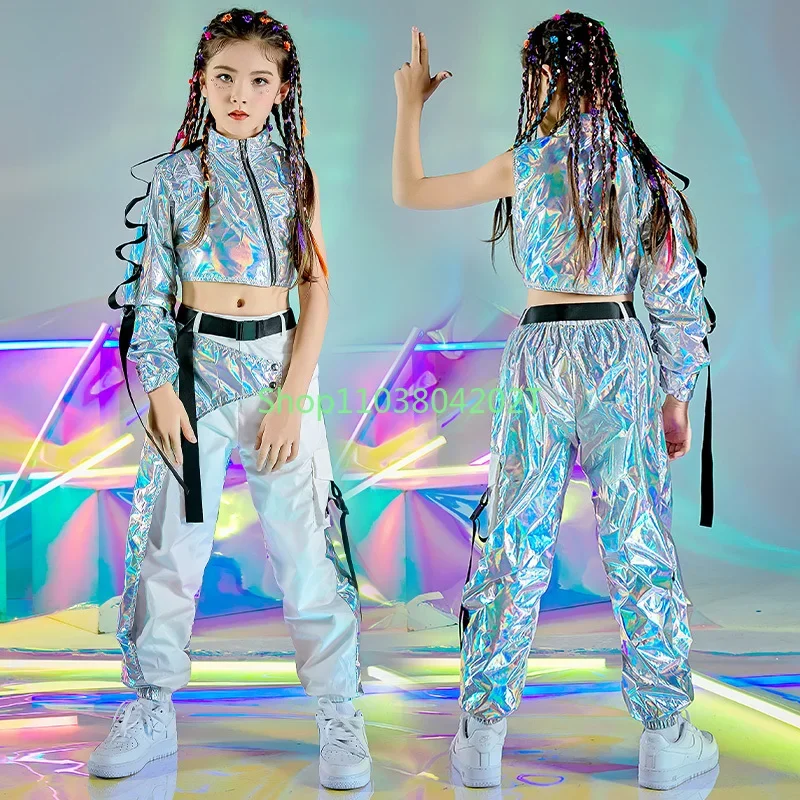 Girls' Jazz Dance Hip Hop Costume Technology Sense Catwalk Trendy Clothes Fashionable Hip Hop Children's Clothing Children