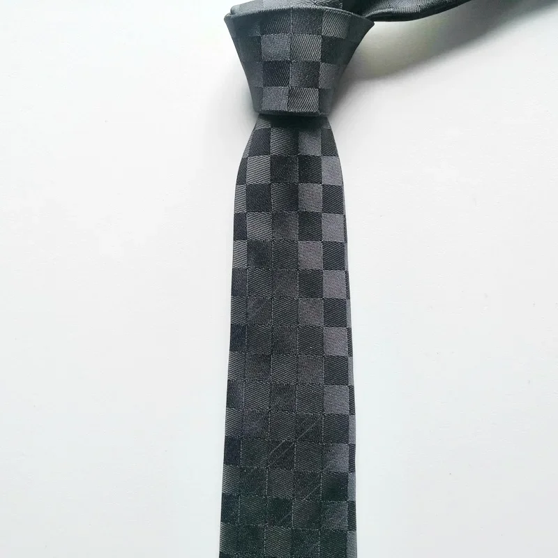 Black accessories versatile 6cm tie for men's formal wear, business casual Korean version, ultra narrow suit, wedding groom, che