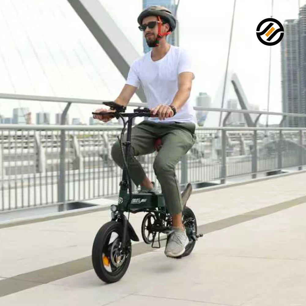 ESKUTE Wholesale 14 Inch Folding Small Ebike Portable 250W 36V 7.8Ah Disc Brake E Bike Foldable Adult Electric Bike From China