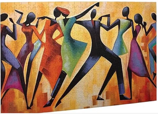 

Пазлы для взрослых и семьи, 500, 1000 шт., пазлы, черные, афроамериканские, мужские, женские, вечерние, художественные, танцевальные, деревянные