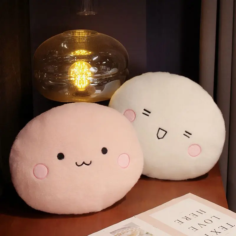 35cm Cute Cloud Dumplings Plush Pillow Soft Stuffed Cartoon Marshmallow Doll Cushion Birthday Gift Nap Pillow