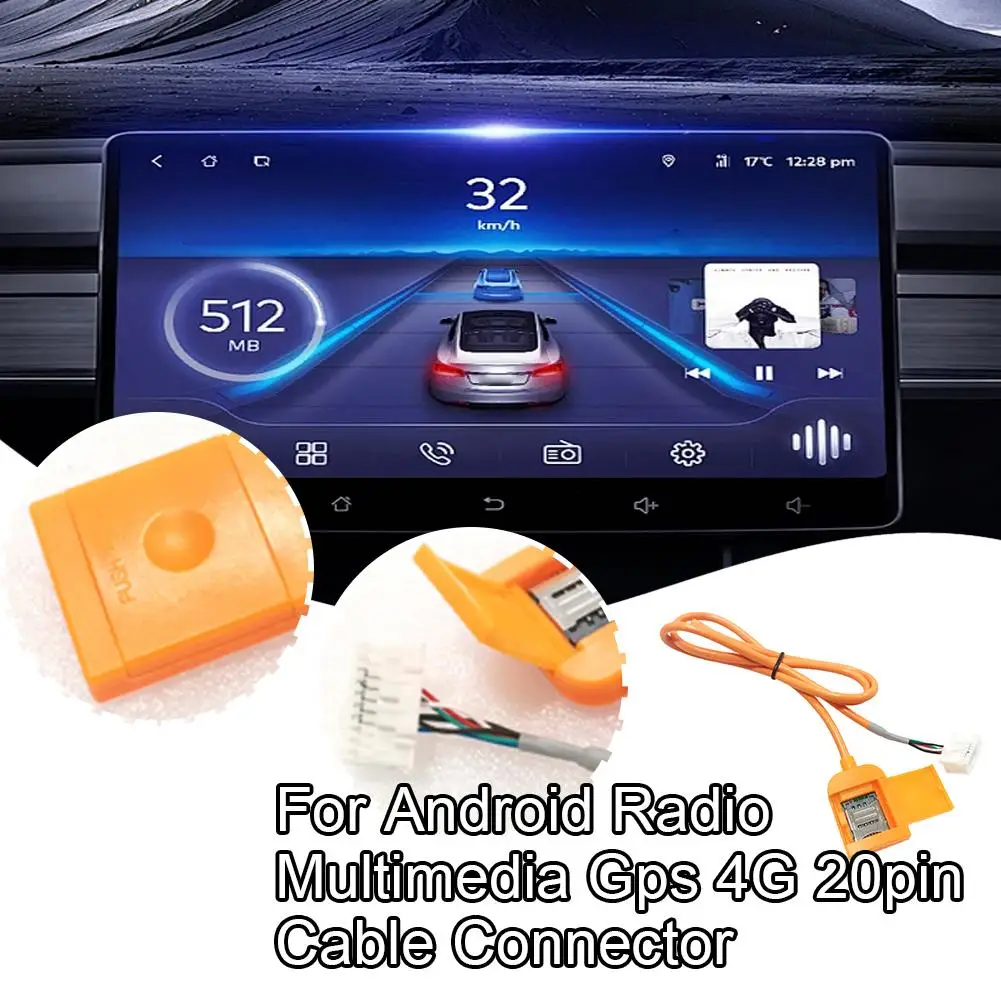 For Android Radio Multimedia Gps 4G 20pin Cable Connector Card Adapter Part Car Replacement Sim Accsesories Slot Wires Wire