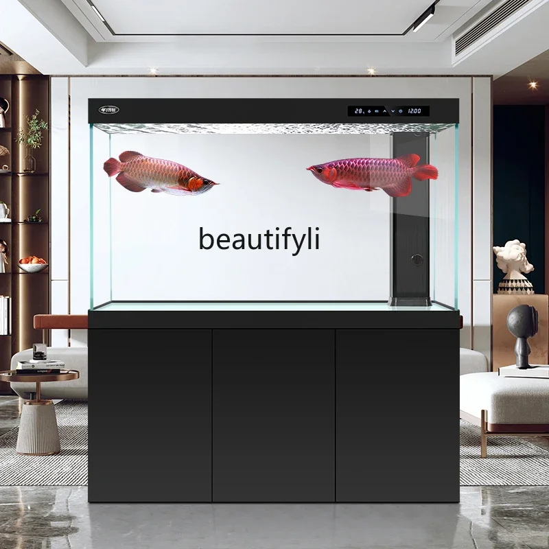

Ultra-white glass fish tank living room household large arowana tank screen bottom filter goldfish tank