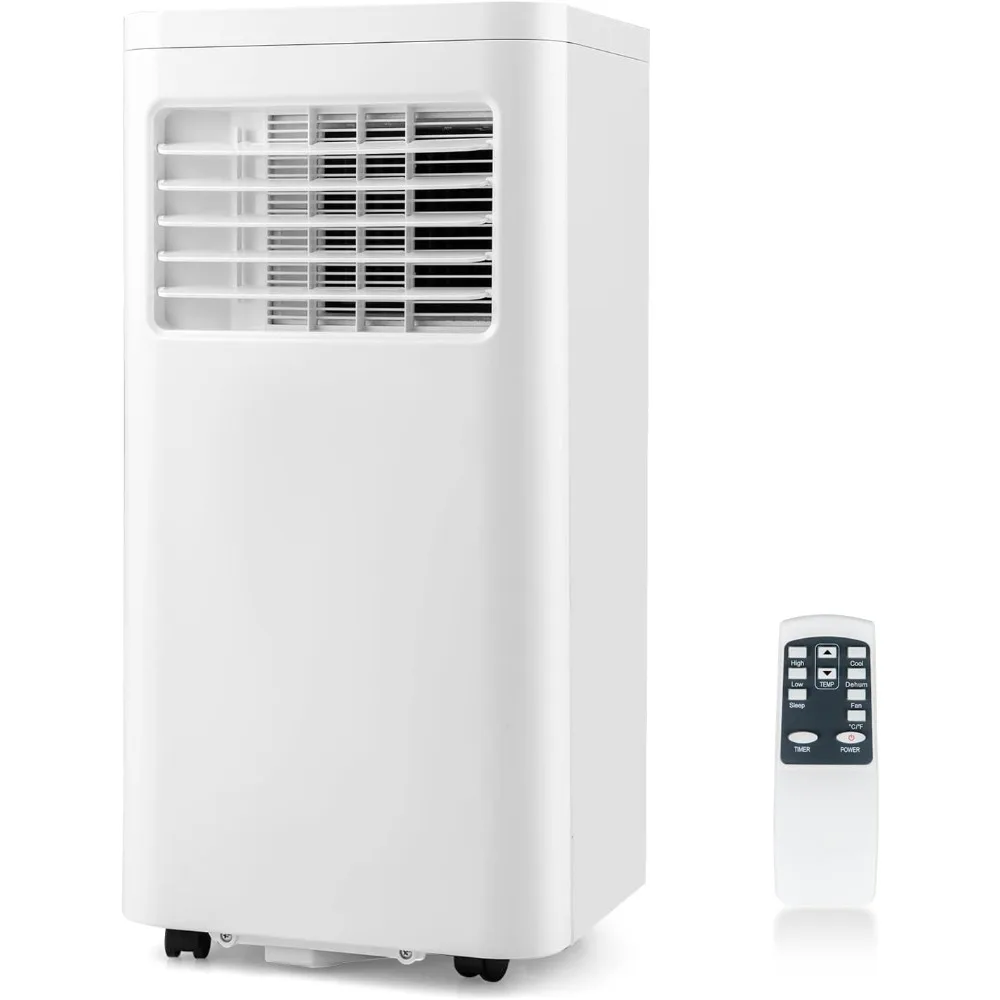 8000 BTU personal air conditioning cooling unit with remote control, 24-hour timer, bedroom window kit and wheels