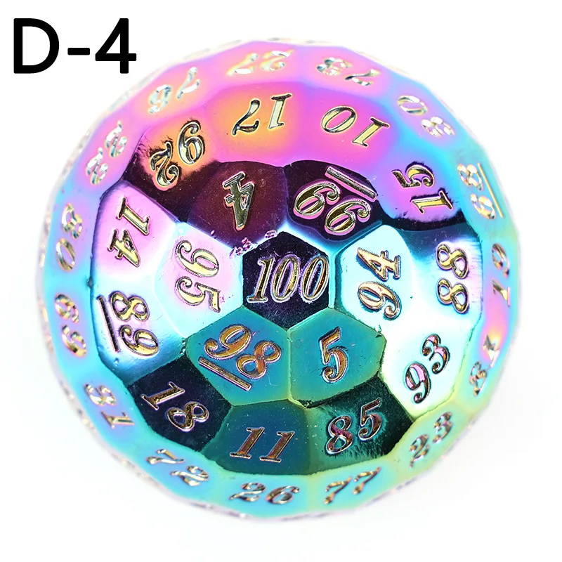 1pcs 45mm 100 Sided Dice Giant Ancient Metal Dice D100 Dice DND Role Playing Table Games Pathfinder MINI PLANET Metal Dice